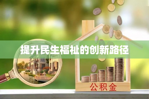 机会提升民生福祉的创新路径