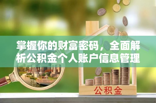 机会掌握你的财富密码，全面解析公积金个人账户信息管理
