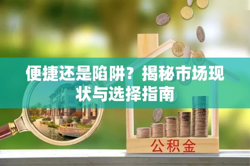 机会便捷还是陷阱？揭秘市场现状与选择指南