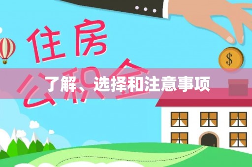 机会了解、选择和注意事项
